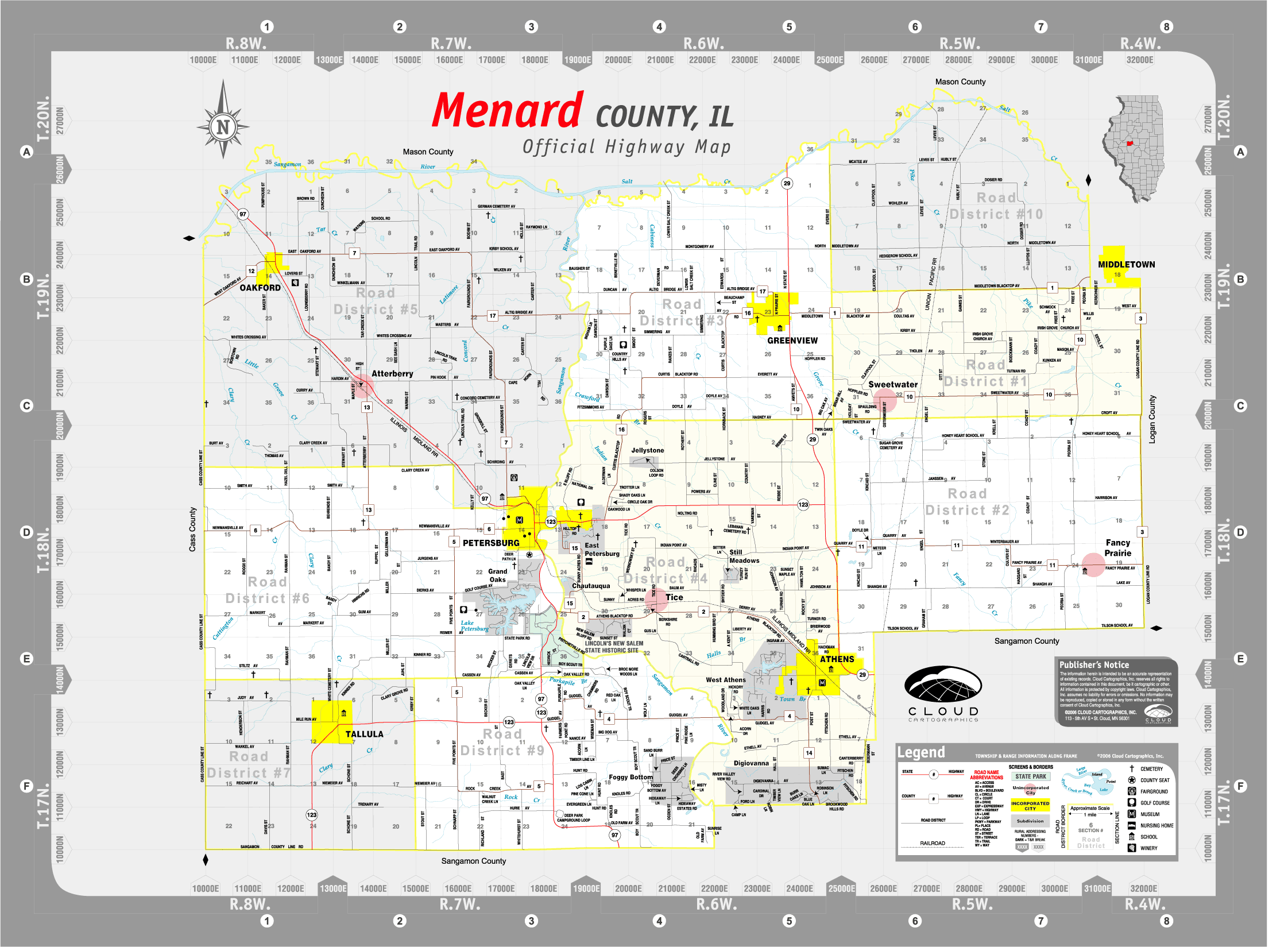 Menard County Il Gis Maps Of Petersburg Il And Menard County Illinois